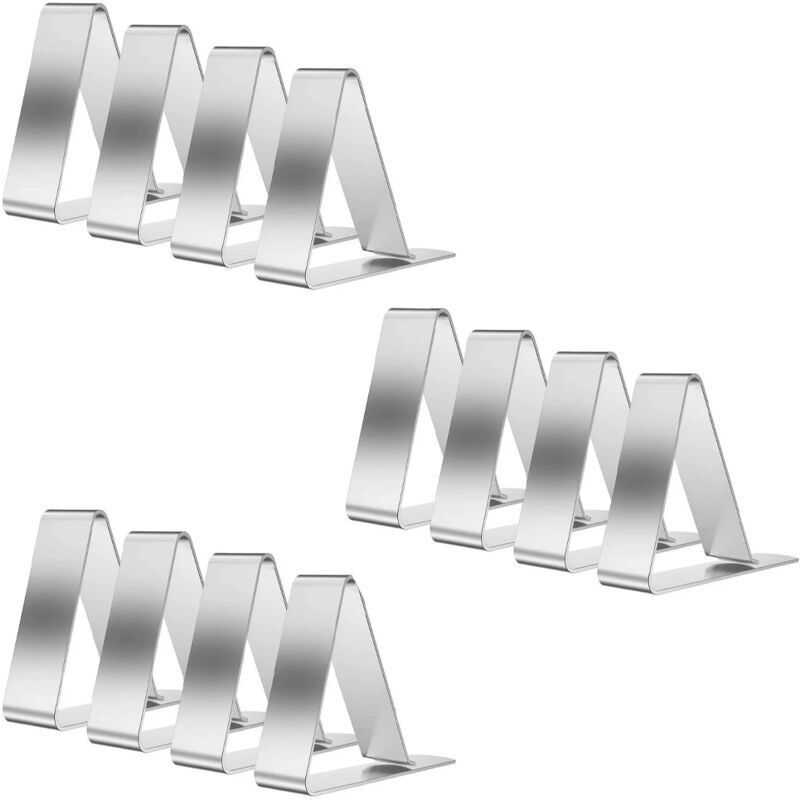 Image of 12 pezzi clip per tovaglia 4,5 cm clip per tovaglia regolabili clip per tovaglia in acciaio inossidabile clip per tovaglia da giardino clip per
