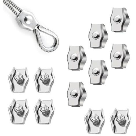 12 pezzi di fascette stringicavo metalliche M3, fascette stringicavo Simplex in acciaio inossidabile per cantieri edili e navi