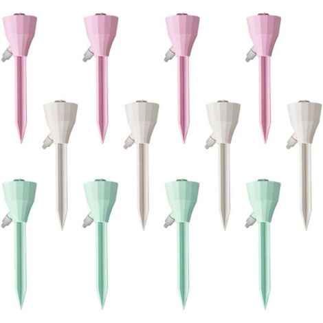 12 pezzi di irrigazione a goccia, bottiglia a goccia automatica per piante, irrigazione regolabile, punte per irrigazione con valvole per piante da giardino, casa, STOL
