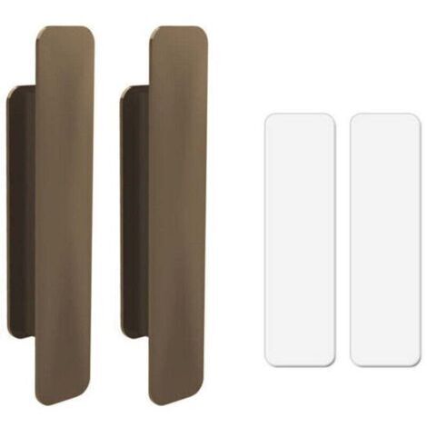 12 pezzi di maniglie per porte in plastica, maniglie autoadesive, maniglie adesive per porte, finestre, cassetti, armadi e frigoriferi, maniglie adesive per porte di vetro (marrone)