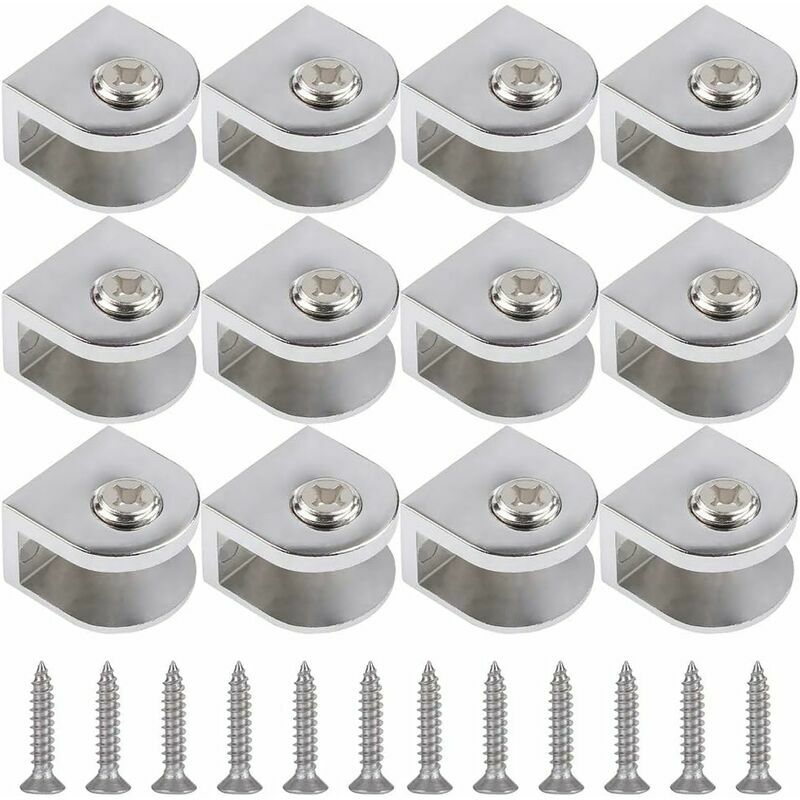 12 pezzi di morsetti per vetro, supporto per vetro...