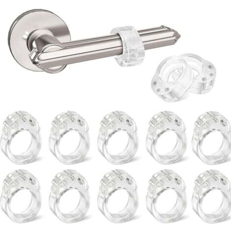 12 pezzi in silicone per maniglie di porte, pareti e finestre, flessibili ed estensibili (trasparenti)