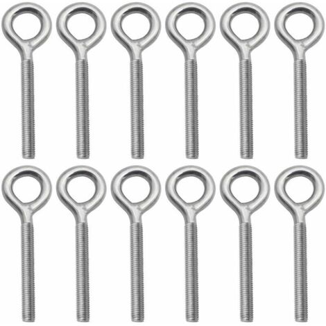 12 pezzi M5 bulloni ad occhiello in acciaio inossidabile 304 bullone ad occhiello bullone ad occhiello bullone ad occhiello per macchina oscillante esterna