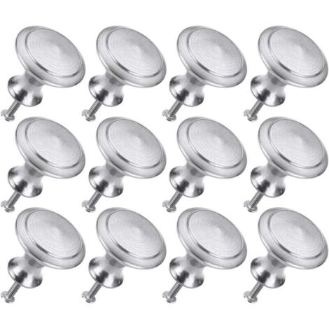 12 pezzi maniglie rotonde per ante di mobili, maniglie per cassetti a forma di fungo per mobili da cucina e cassettiere (nero, piccolo)