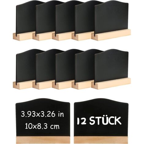 12 pezzi Mini lavagne, piccole lavagne, mini lavagne espositive, lavagne da tavolo con cavalletto per buffet di nozze, panetterie, feste, cartellini dei prezzi, decorazioni, cartellini con nome