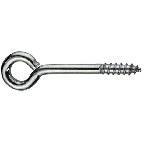 12 PEZZI - OCCHIOLI FILETTATI ZINCATI PER LEGNO 1,8x6x3MM