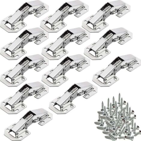 12 pezzi piccoli/con/senza viti senza foro senza fessura cerniera per porta dell'armadio cerniera tampone ponte, per mobili per la casa, porte e finestre, ecc.