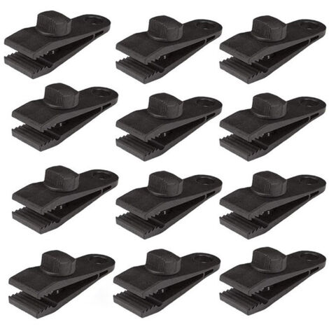 12 Pices Clips de bâche Heavy Duty Lock Grip, Clips de couverture de piscine Lot de 4 pinces de bâche Heavy Duty