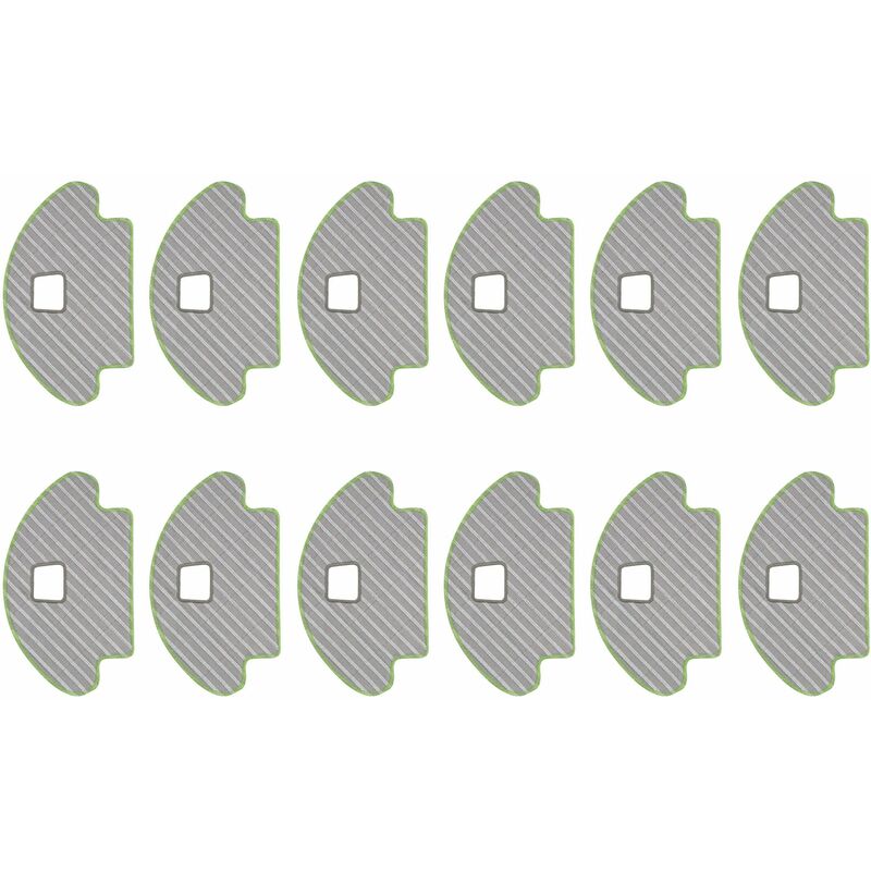 12 PièCes Kit de Chiffons de Vadrouille Remplacement pour Deebot Ozmo 610 930 Accessoires de Nettoyage pour Robot Nettoyeur