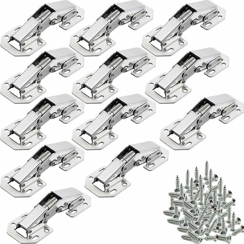 12 pièces petit/avec sans vis sans trou sans fente charnière armoire porte pont tampon charnière charnière,Pour meubles de maison, portes et