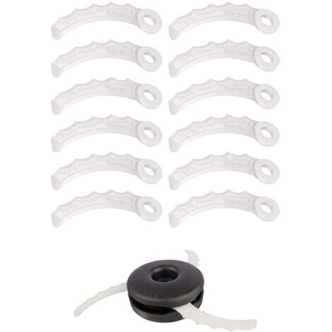 12-piece plastic knife blade set for Makita brush cutters, part numbers 198426-9 and 198383-1