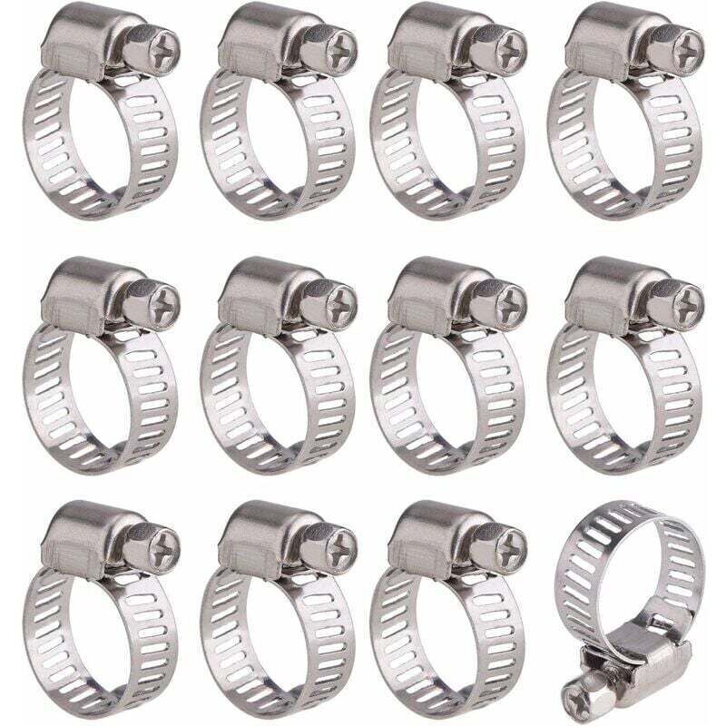 Image of 12 Pieces Adjustable Stainless Steel Hose&hellip;