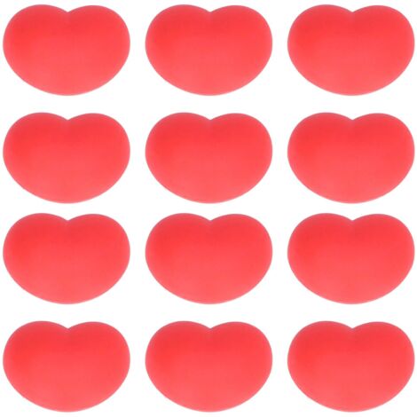 12 Pièces Balles Anti-Stress Cœur Élastique Doux Rouge Jouet Décompression Enfants Adultes