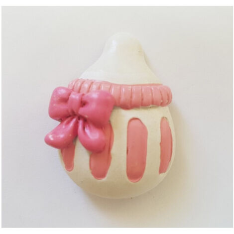 12 Pièces Bonbonnier Bibéron Rose Coucou Ceramique Aimants Baptême Naissance