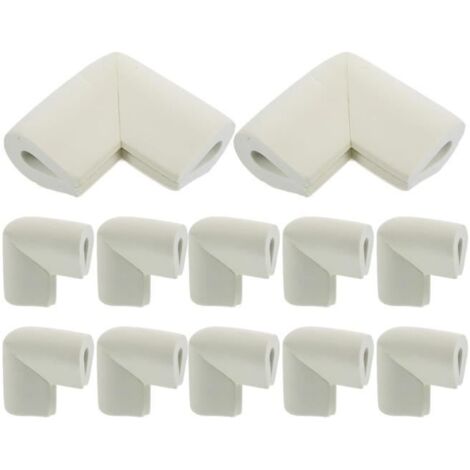 12 Pièces Cadre Photo Meubles Verre en Forme De u Coin De Protection Transport Mobile Protecteur d'angle en Mousse Mobile (Blanc)