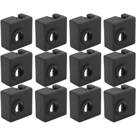12 pièces Capuchon Chauffant en Aluminium avec Manchon Silicone Résistant à 280°C pour Bloc Chauffant MK7/8/9