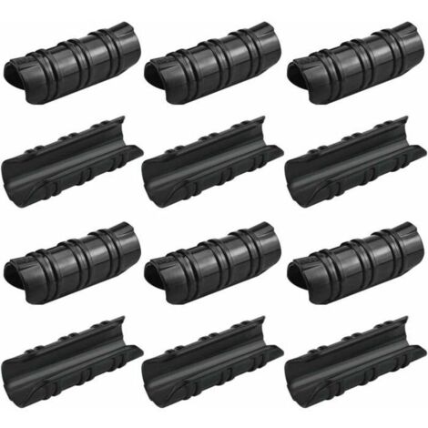 12 pièces colliers de serrage 25mm, fixation, bâche, tuyau, jardin, noir