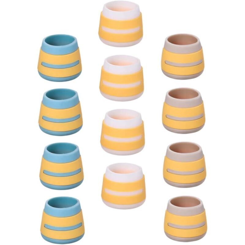 12 Pièces Couvre-Pieds de Chaise en Silicone Tampon Chaise Silicone Patins de Chaise en Feutre Patins de Meubles canapé Manchon de Pieds de Chaise