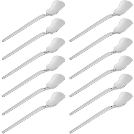12 Pièces Cuillères Inox Coréen en Forme de Fleur pour Café, Glace et Dessert