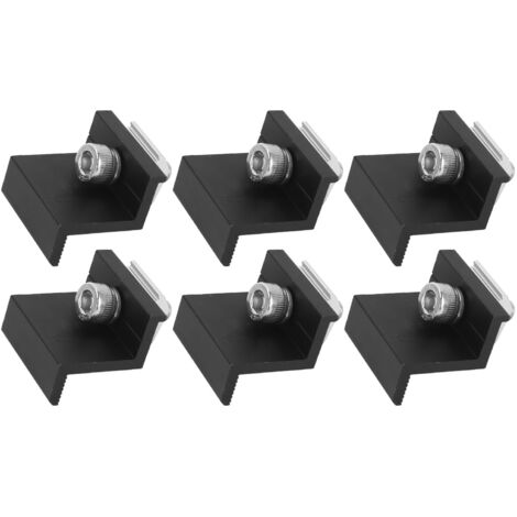 12 Pièces de Serre-Câble en Aluminium pour Fixation Panneaux Solaires, Support Photovoltaïque Z 45mm pour Installation Énergie Solaire