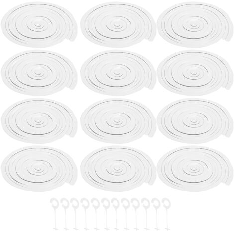 12 Pièces Décorations Plafond Spirales Aluminium pour Anniversaire Mariage Fête Argenté