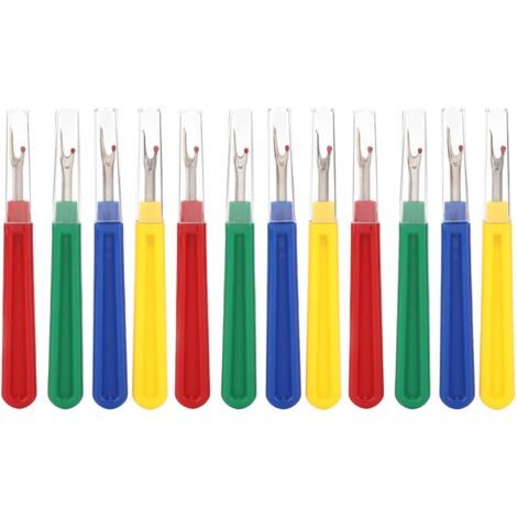 12 Pièces Découseur Coloré Ergonomique Durable en Acier Inoxydable pour Couture Broderie Patchwork