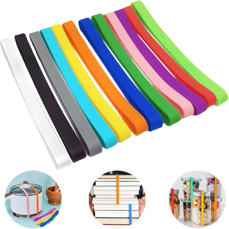 12 Pièces Elastique Caoutchouc Large, Bandes Élastiques en Caoutchouc, Rubber Band Grand, Couleur, Resistant, Réutilisable, pour Fourniture Bureau,