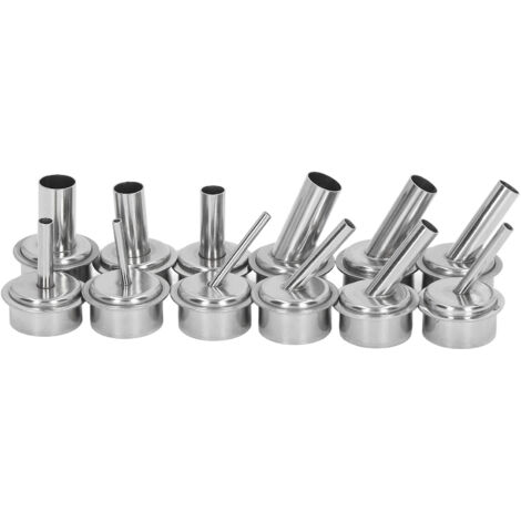 12 Pièces Embouts Universels pour Pistolet à Air Chaud en Acier Inoxydable, Accessoires pour Station de Soudure