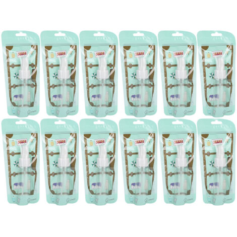 12 pièces Flacons Spray Vides 50ml en PET, Atomiseur Portable de Voyage