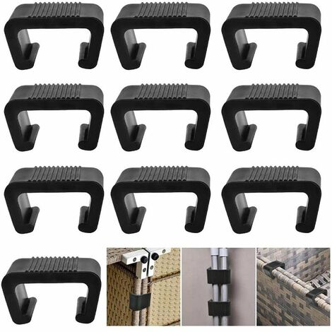 Wicker furniture direct 10 PCS Patio Furniture Clips,Outdoor Sectional Sofa Couch Alihnment Connectors 