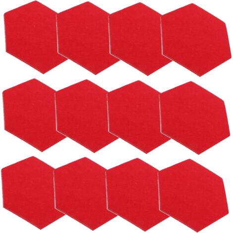 12 Pièces Hexagon Felt Wall Panels Autocollants Décoratifs Acoustiques Auto