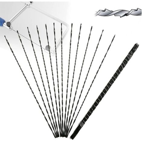 12 pièces lames de scie à chantourner avec dents spirale en métal pour bois Plastique Coupe scier Carve Compatible avec la plupart des principaux Scie marques ZP13875-04
