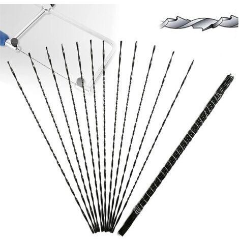 12 pièces lames de scie à chantourner avec dents spirale en métal pour bois Plastique Coupe scier Carve Compatible avec la plupart des principaux Scie marques ZP13875-04