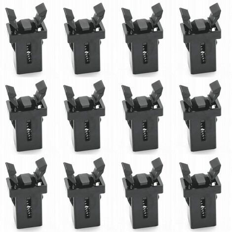 12 Pièces Loquets de Rechange en Plastique，Poubelle peut verrouiller Catch Press Touch Lid Bin Clip Loquet Réparation Serrure de remplacement，Noir