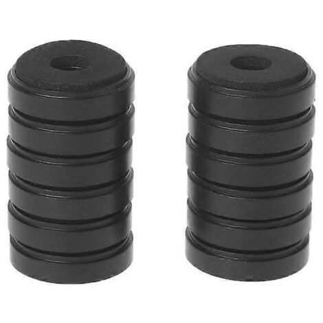 12 Pièces Pads Anti-Vibrations pour Enceintes, Pieds avec Pointes et Amortisseurs - 30x8mm Noir