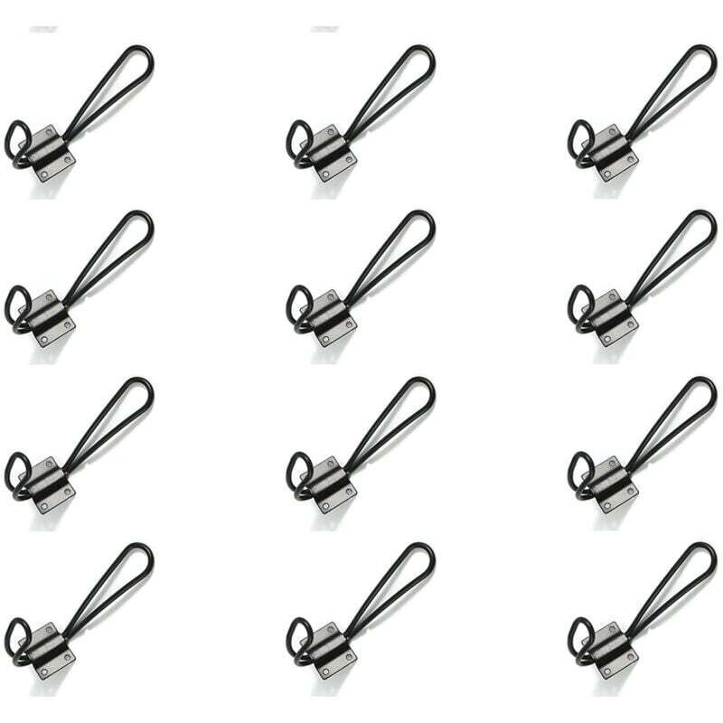 12 Pièces Patere- Noir Manteau en Métal Crochet Porte Manteau Crochet de Rangement pour Salle de Bain Cuisine Chambre