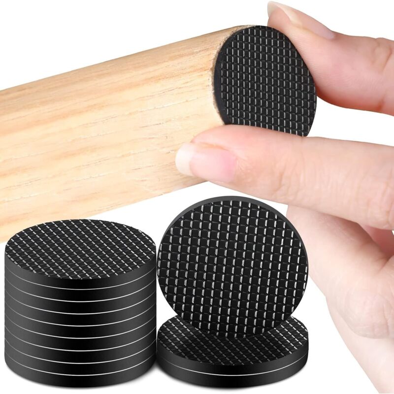 12 Pièces Patins de Meubles Antidérapants Patins de Protection de Sol en Silicone 25mm Protecteurs de Pieds de Canapé pour Sols en Bois Patins