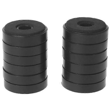 12 Pièces Pieds de Support Enceinte, Pointes et Pads Anti-Vibration Noir - 40,5x13,5 mm
