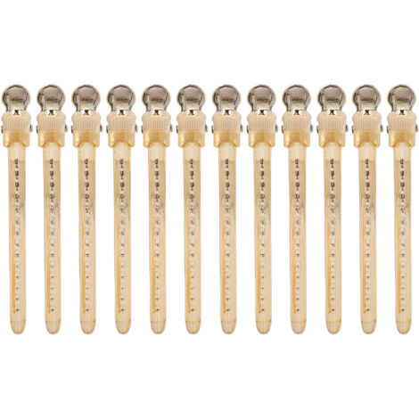 12 pièces pinces à cheveux bec de canard, grande ouverture, force de serrage puissante, pratique et durable pour coiffure or