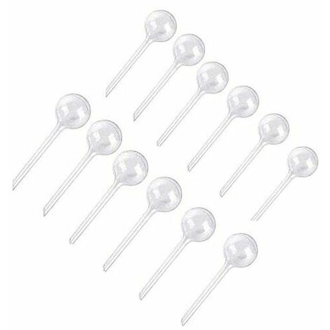 12 PièCes Plante Arrosage Ampoules Automatique Auto-Arrosage Globes en Plastique Boules Jardin Dispositif d'eau Arrosage Ampoules pour Plante (Petit, transparent)