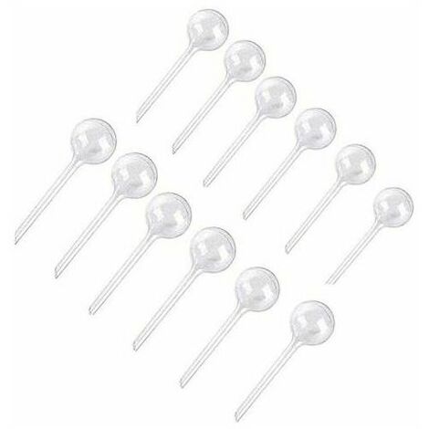 12 PièCes Plante Arrosage Ampoules Automatique Auto-Arrosage Globes en Plastique Boules Jardin Dispositif d'eau Arrosage Ampoules pour Plante (Petit, transparent)