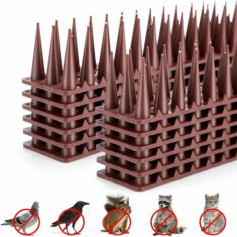12 pièces pointes d'oiseaux anti-pigeon pointes en plastique anti-escalade clôture mur pointes chat intrus dissuasif répulsif extérieur poignard jardin sécurité