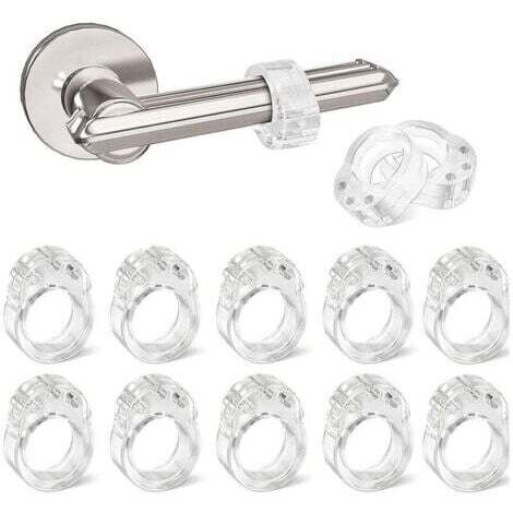12 Pièces Porte en Silicone Anti-Poignée De Porte Protection Poignee Porte De Mur Et De Meubles de fenêtre, Flexible et étirable (Transparent)