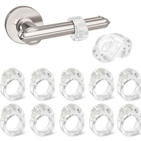 12 Pièces Porte en Silicone Anti-Poignée De Porte Protection Poignee Porte De Mur Et De Meubles de fenêtre, Flexible et étirable (Transparent)
