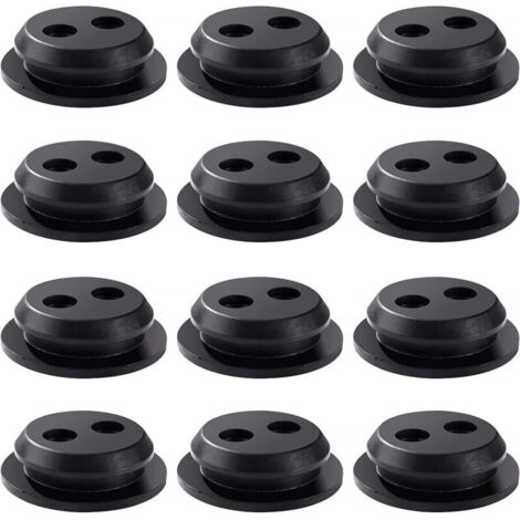 12 Pièces Réservoir De Carburant Œillets En Caoutchouc, Caoutchouc Douille Joint De Réservoir 2 Trous, Pour Débroussailleuse, Débroussailleuse, Souffleur