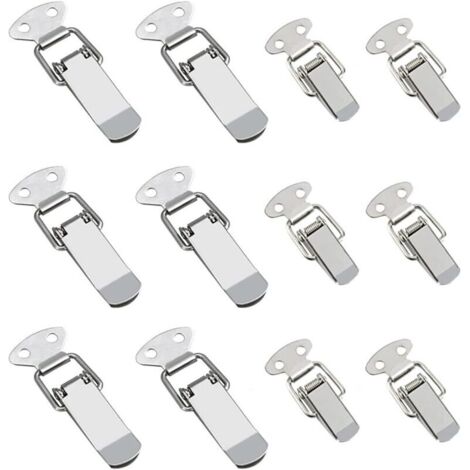 12 Pièces Serrure De Tension Verrouillage De Levier De Verrouillage De Boîte En Acier Inoxydable Avec Haute Étanchéité Pour Coffre-fort De Coffre De Tiroir De Boîte À Outils(2 Tailles)
