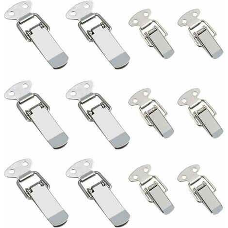 12 Pièces Serrure De Tension Verrouillage De Levier De Verrouillage De Boîte En Acier Inoxydable Avec Haute Étanchéité Pour Coffre-fort De Coffre De Tiroir De Boîte À Outils(2 Tailles)