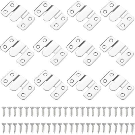 12 Pièces Support Montage Encastré Dissimulé Supports Suspension Emboîtement Robuste Connecteur de Meubles Matériel Suspension Mural Acier Inox Suspendu pour Photos Miroirs Sffichage d'image