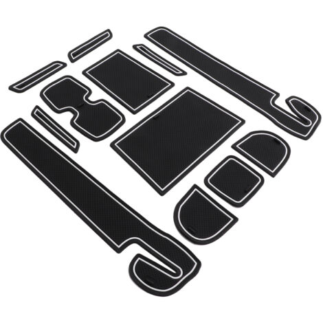 12 Pièces Tapis de Protection Noir et Blanc pour Suzuki Swift 2018-2020, Revêtement Souple pour Habitacle Avant
