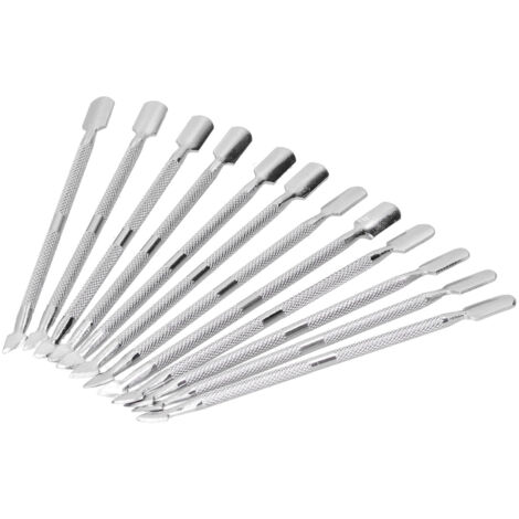 12 Pièces Tiges de Colle Double Face en Acier Inoxydable pour Travail du Cuir